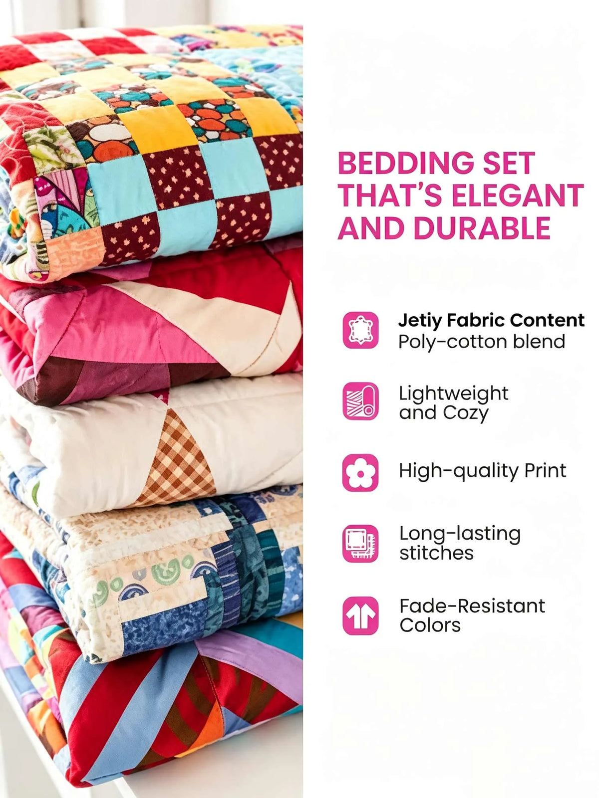 Vintage Westie Rose Bow 3‐Piece Quilted Bedding Set