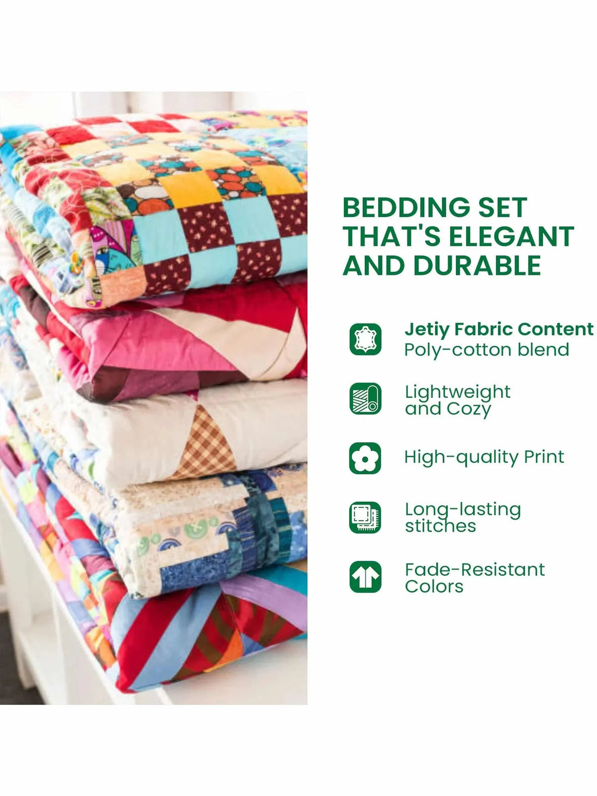 Hippie Van Peace 3- Piece Quilted Bedding Set